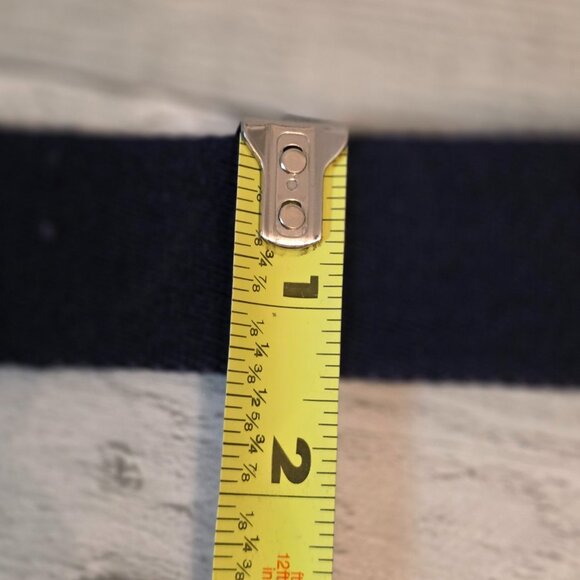 Vintage Coach Leather & Canvas Belt With Brass Buckle 40" Size Made In USA - Picture 7 of 7